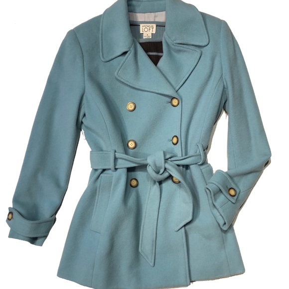 LOFT Jackets & Blazers - Ann Taylor Loft pea coat Tiffany blue